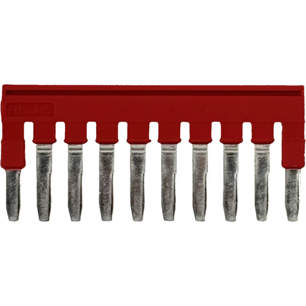 Imagen 1 de PHOENIX 1un 10-Pin Peine Puentiador Conexion-Borne Separacion-5mm Rojo