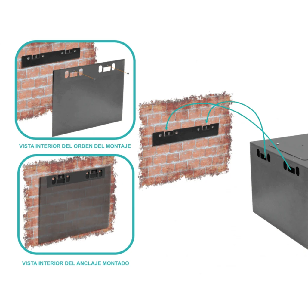 Imagen 4 de GABINETE RACK PARED LINKMADE 60CM-FONDO 6U NEGRO