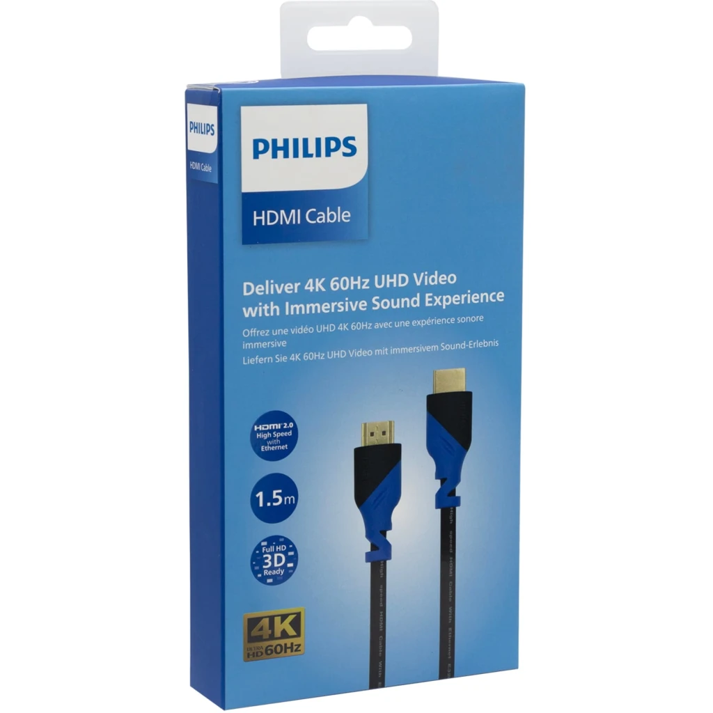 Imagen 3 de CABLE HDMI SWV5201/59 V2.0 4K.2K 1.5M NEG/AZUL