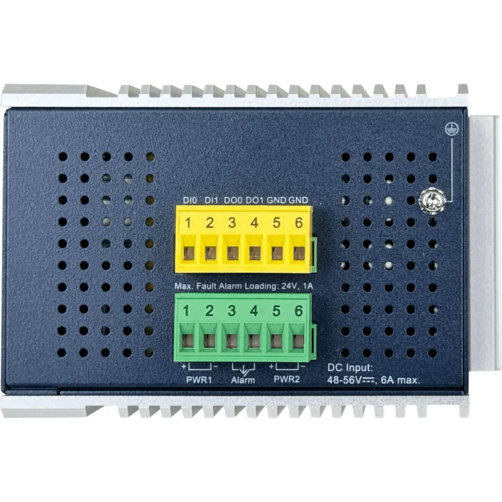 Imagen 2 de PLANET Switch 8-1000-PoE 2-1000 2-SFP 240W-tot Riel-DIN Industrial 12p