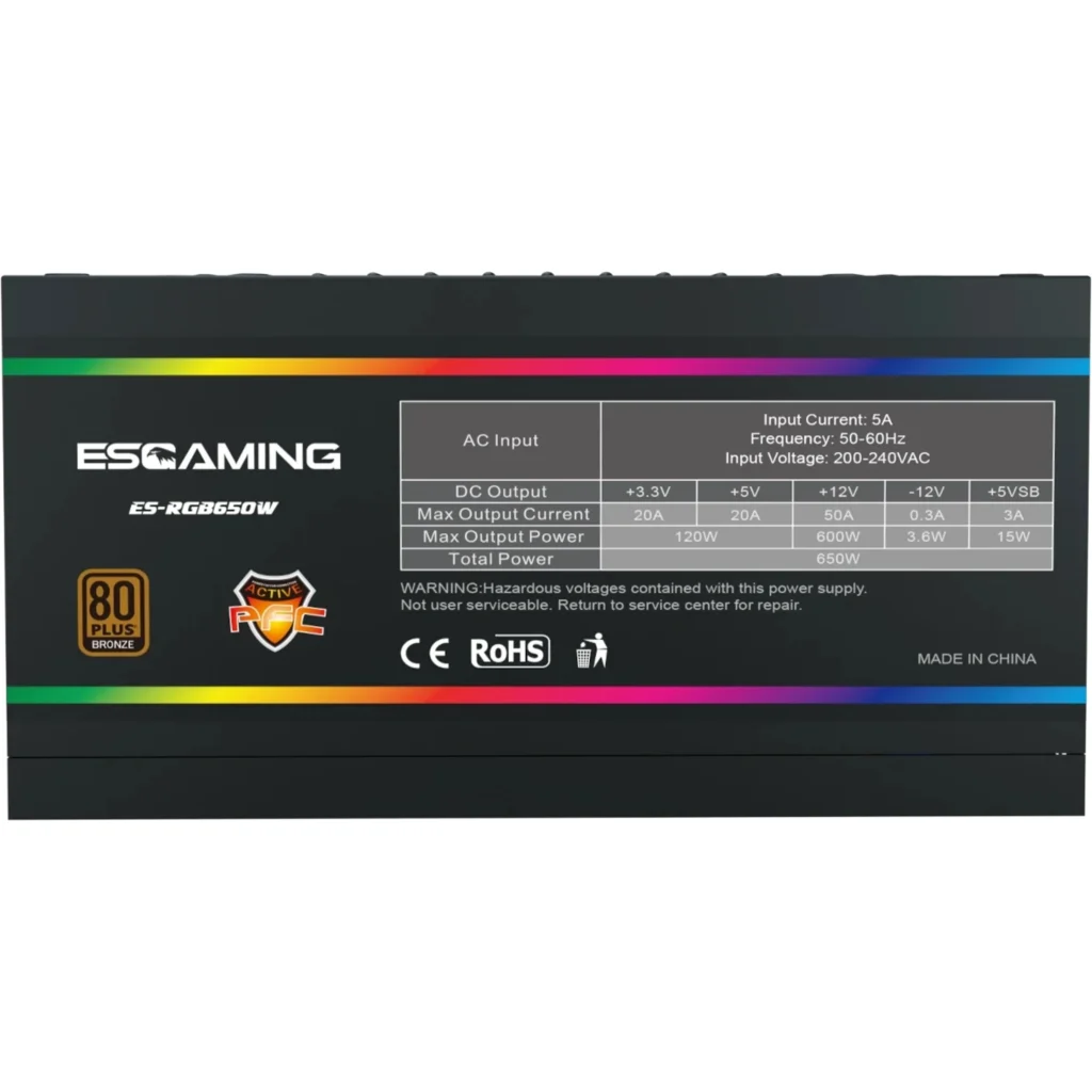 Imagen 4 de PC GAMER ESGAMING TM  R7 5700G | 32GB RGB | 1TB NVME | RTX 5060 8GB | WIFI | WC  240 ARGB | FREEDOS  