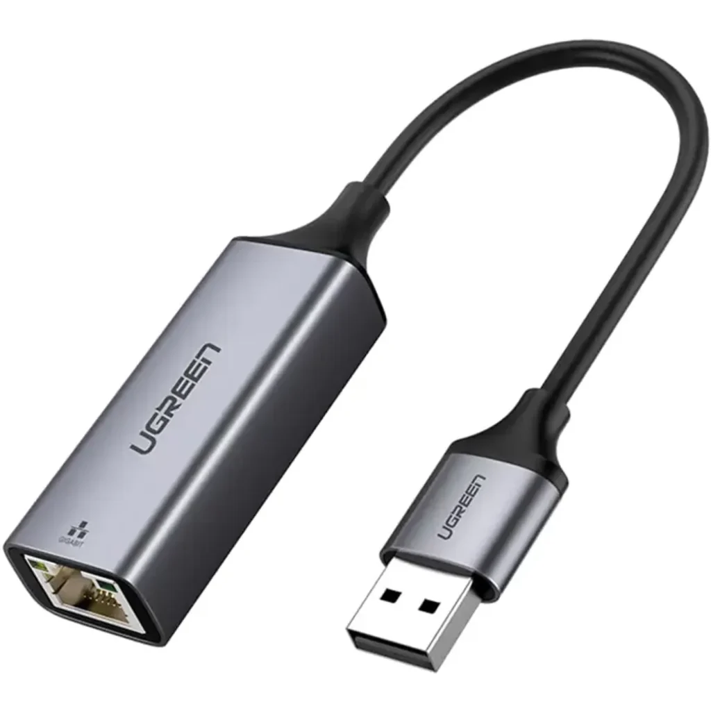 CM209. Adaptador Ethernet UGREEN USB 3.0 A to RJ45 Vel. 10/100/1000  Carcasa Aluminio. Color Space Gray