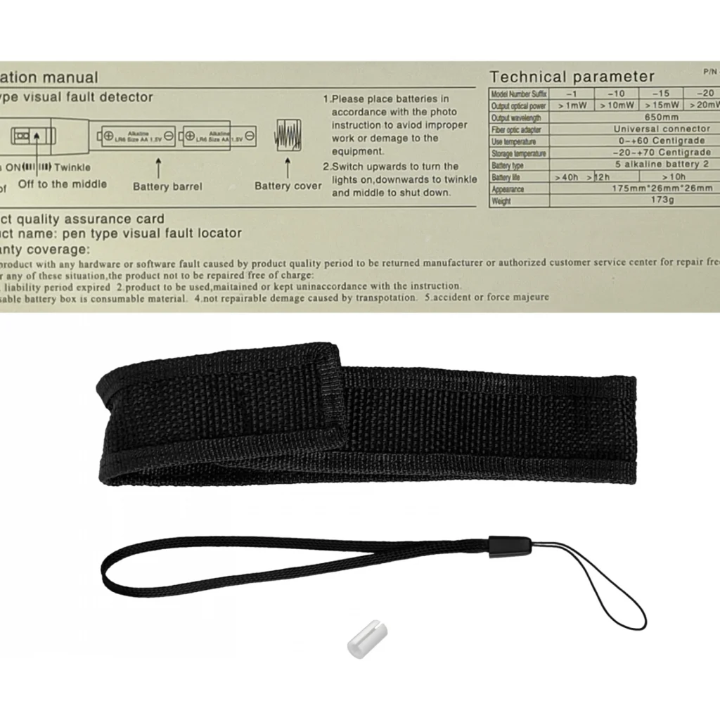 Imagen 3 de Detector Visual Fallas Fibra 8-10km req-pilas/2-AA   10mW 650nm