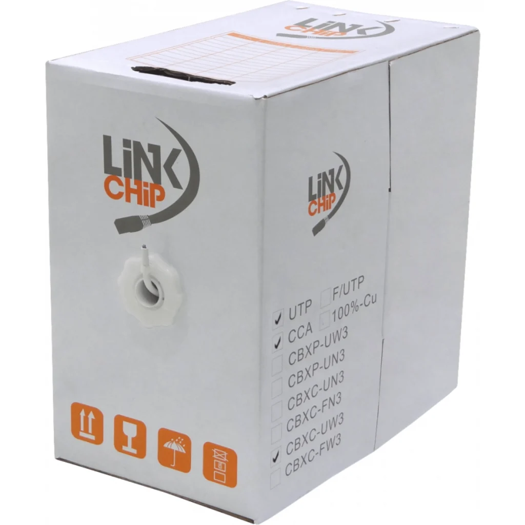 Imagen 1 de LINKCHIP AWG25/0,45mm CCA Semi-Exterior Blanco Cable UTP 305m Aleacion