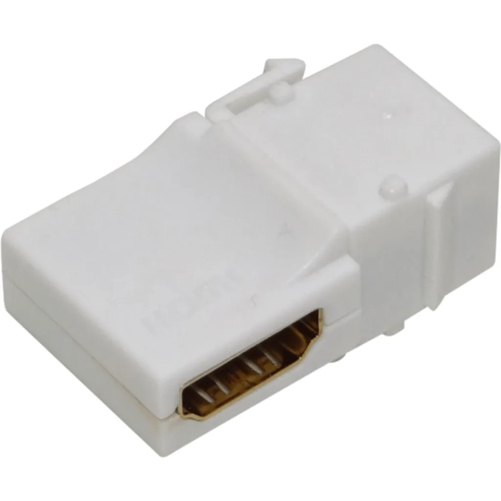 HDMI Angular-90-grados Hembra-Hembra Keystone Blanco v1.4