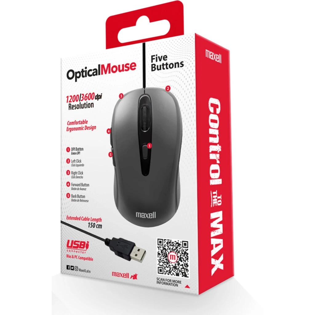 Imagen 4 de Mouse optico Maxell MOWR105 SILVER