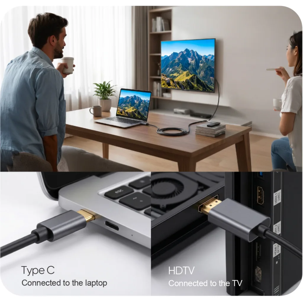 Imagen 1 de MLAB CABLE ADAPTADOR TYPE-C A HDMI 1.5MT.
