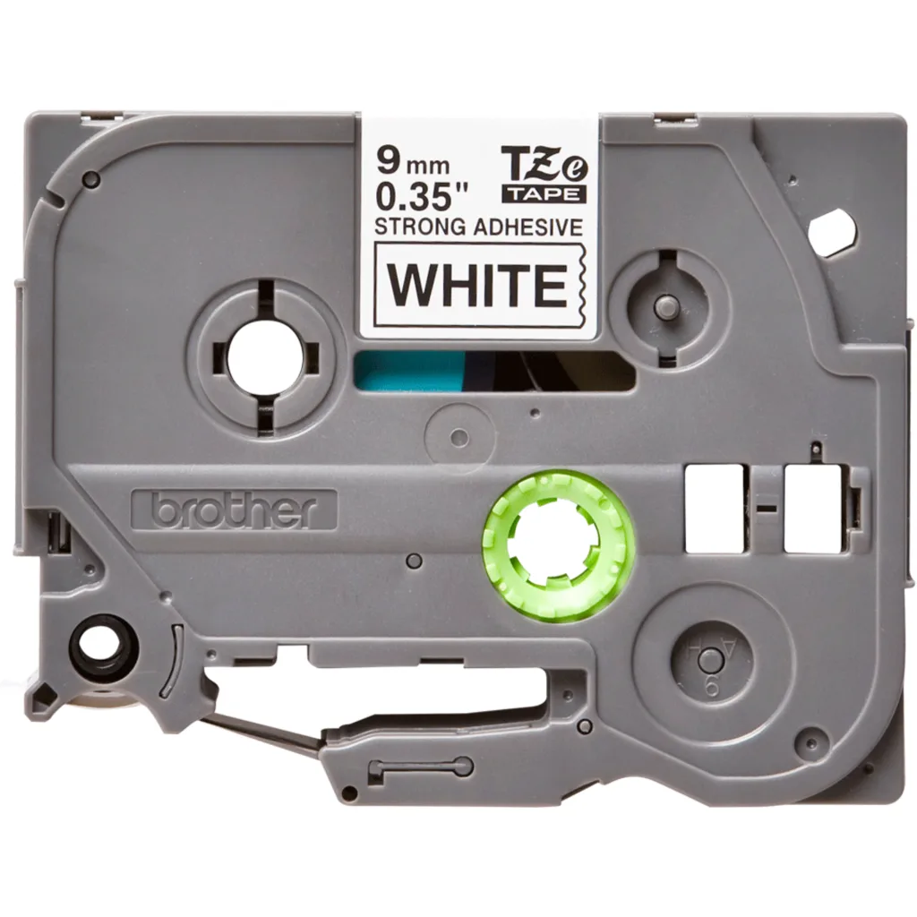 Imagen 1 de Cinta Adhesiva Brother TZE-S221 9mm Negra sobre Blanco