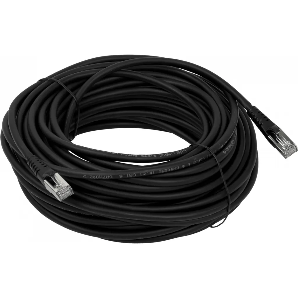 Imagen 3 de CABLE RED LINKMADE S/FTP CAT6 20mt NEGRO LSZH CABLE PATCH INYECTADO MULTIFILAR