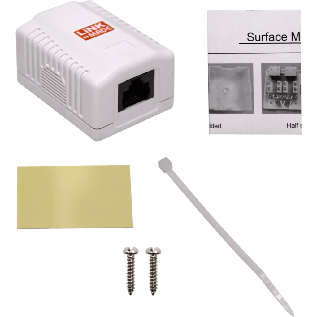 Roseta 1-RJ45 Cat5e UTP 66x49x25mm UL-NTW60300