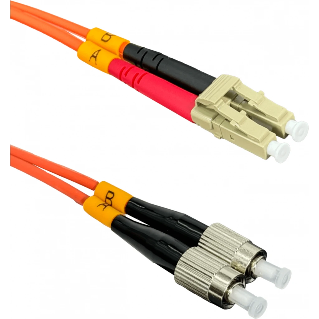 Imagen 2 de 1mt LC-FC OM1 MultiModo MM Duplex Jumper Fibra 62.5/125um LSZH 