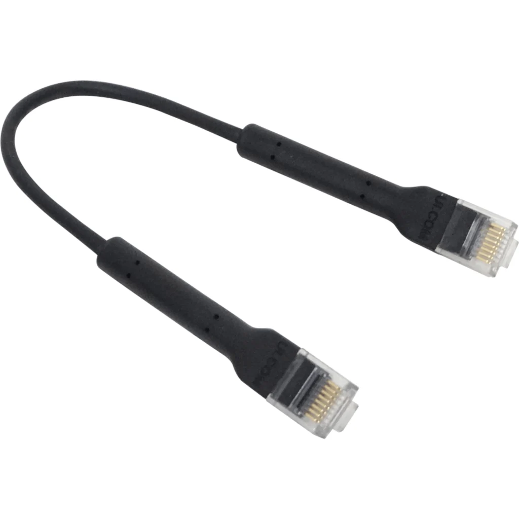 Imagen 1 de UBIQUITI Negro 10cm Cable Cat6 RJ45 0,1mt U-Cable-Patch-RJ45-BK