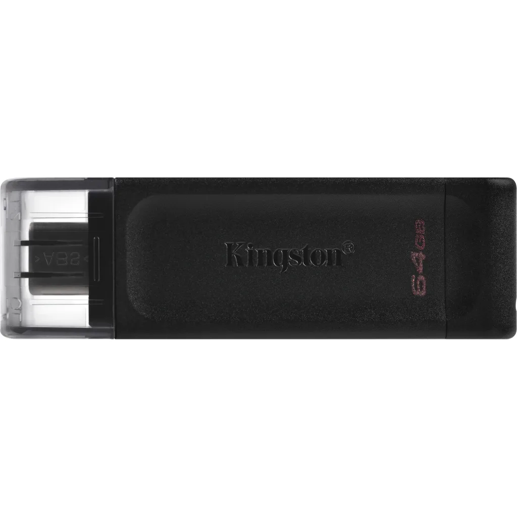 Pendrive 64GB Kingston DataTraveler 70 USB-C Lec 110MB/s Ecs 8MB/s Negro Win/MAC
