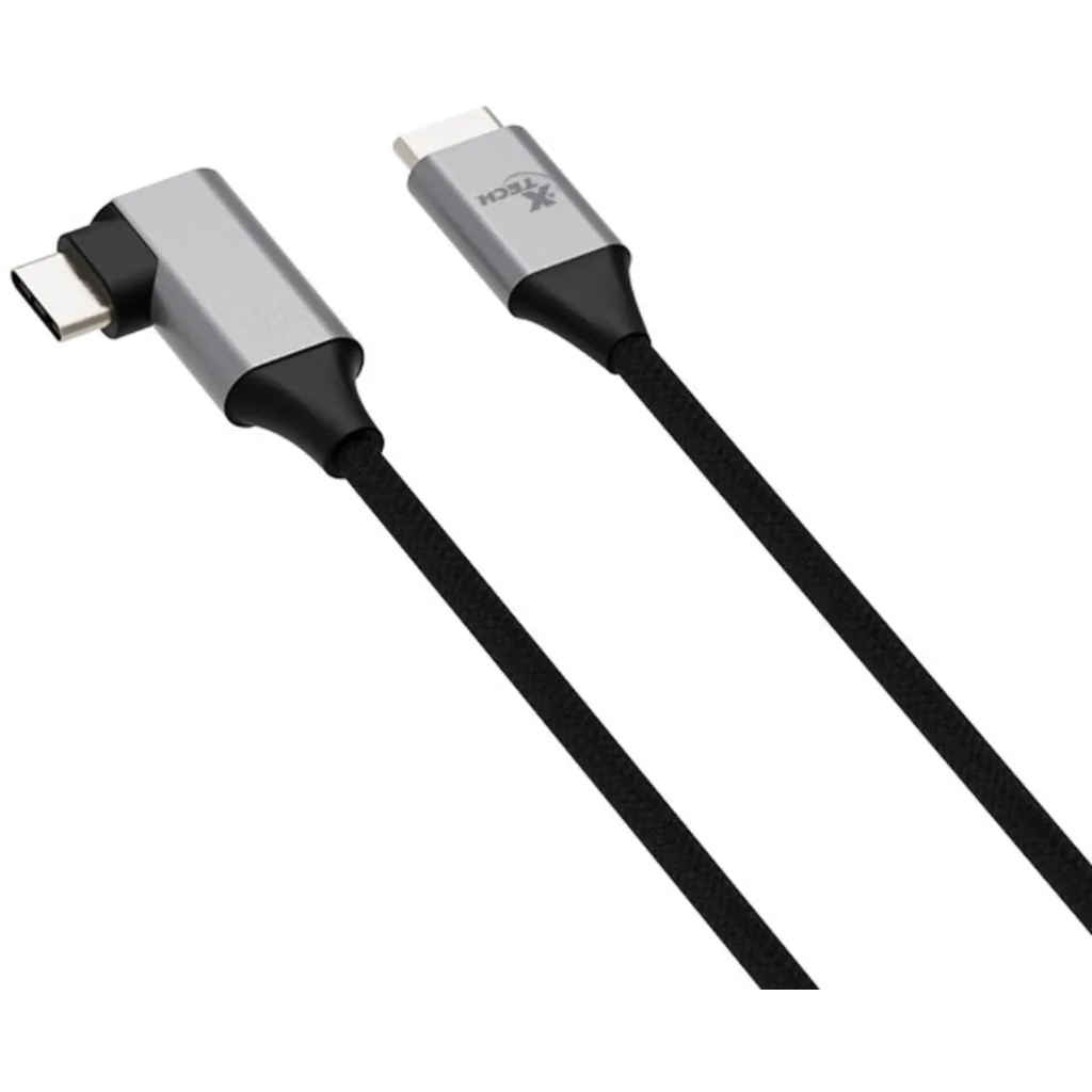 Imagen 1 de Cable USB-C XTech XTC-531 USB Tipo-C M/M, (1 Conector en L) 3mts Negro
