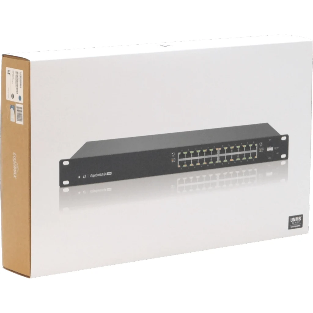 Imagen 3 de Switch Ubiquiti ES24-250W 200W-tot 24-1000-PoE24/48af/52at 2-SFP Admin-L3 DHCP