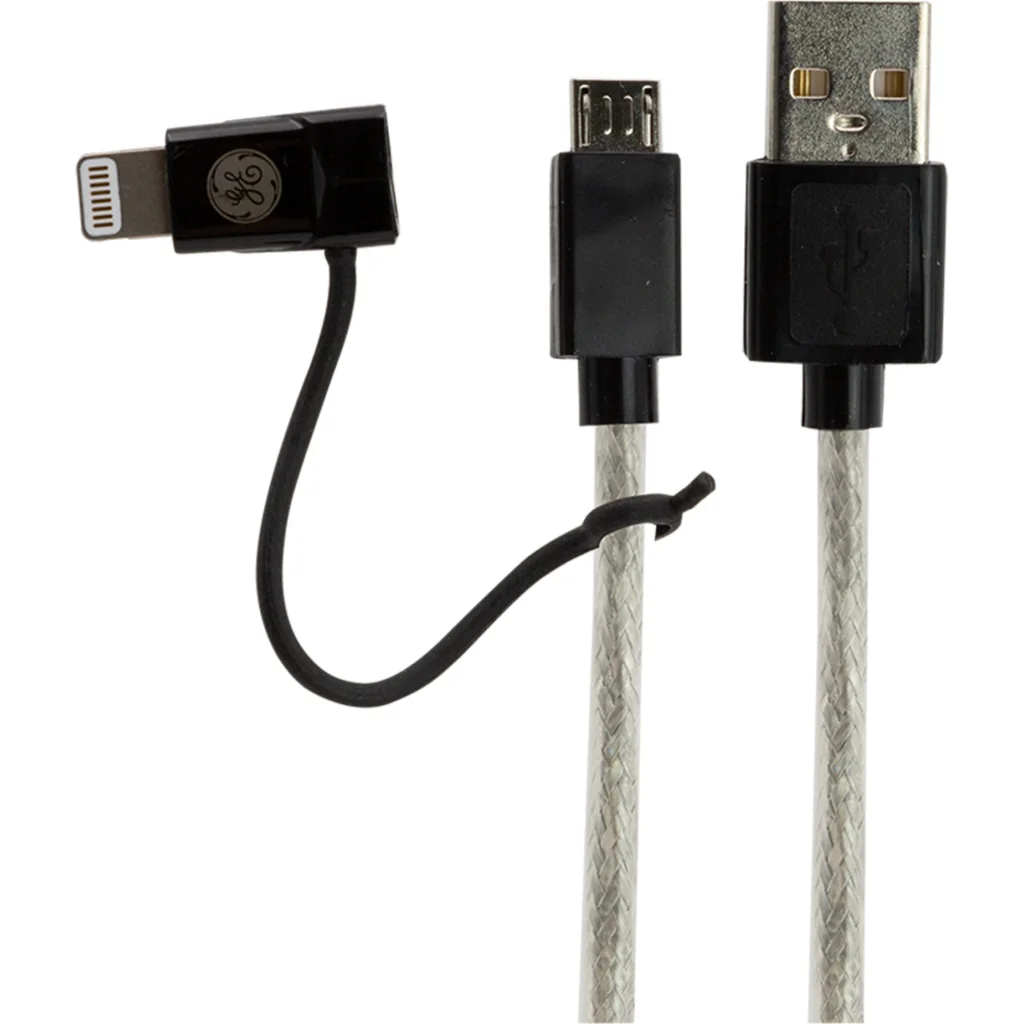 Imagen 1 de CABLE 2 EN 1 MICO USB C/ ADAPTADOR LIGHTNING GE 0,90 MTS