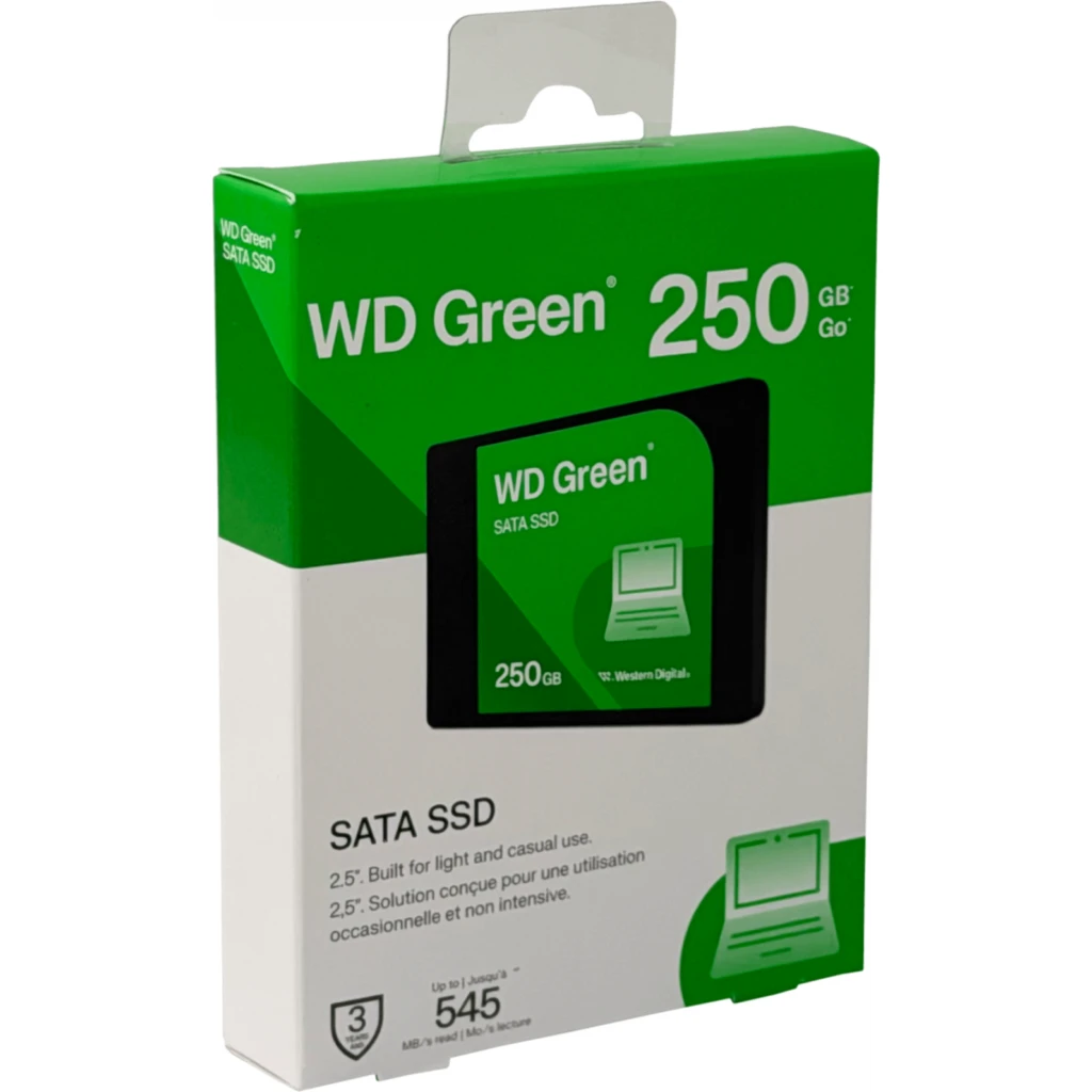 Imagen 1 de WESTERNDIGITAL 250GB 545-450mb/s Sata3 2.5 7mm SSD Solido WDS250G5G0A