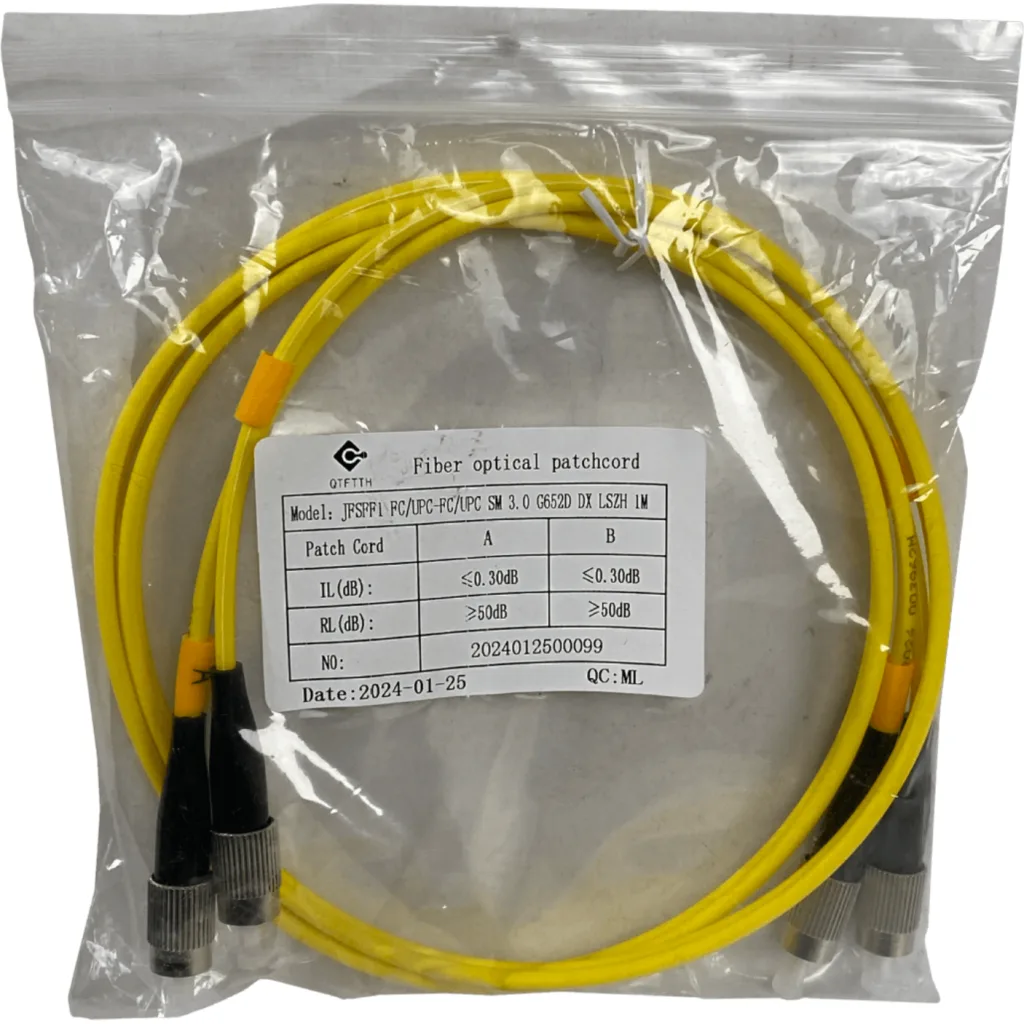 Imagen 1 de 1mt FC/UPC-FC/UPC MonoModo SM Duplex Jumper Cable Fibra 9/125um 3mm