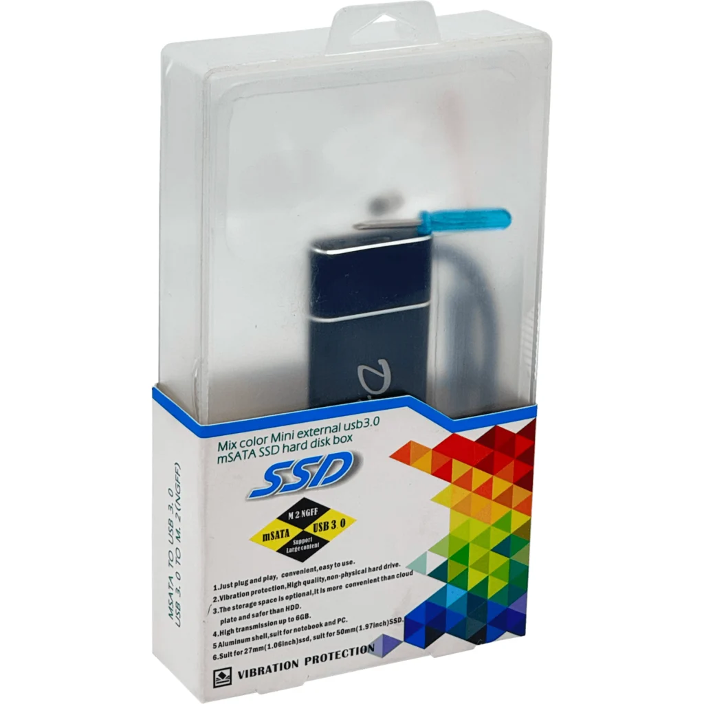 Imagen 2 de M.2 NGFF Cofre 3.0 Tipo-C Tipe-A para SSD 6gbps inc-Cable