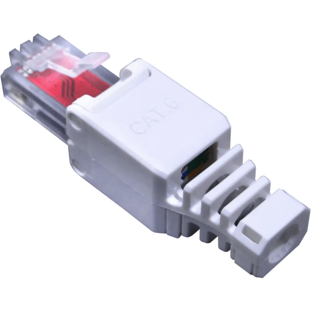 Imagen 1 de Conector RJ-45 Macho UTP Auto-Punchable Cat6 Unifilar/Multifilar Blanco