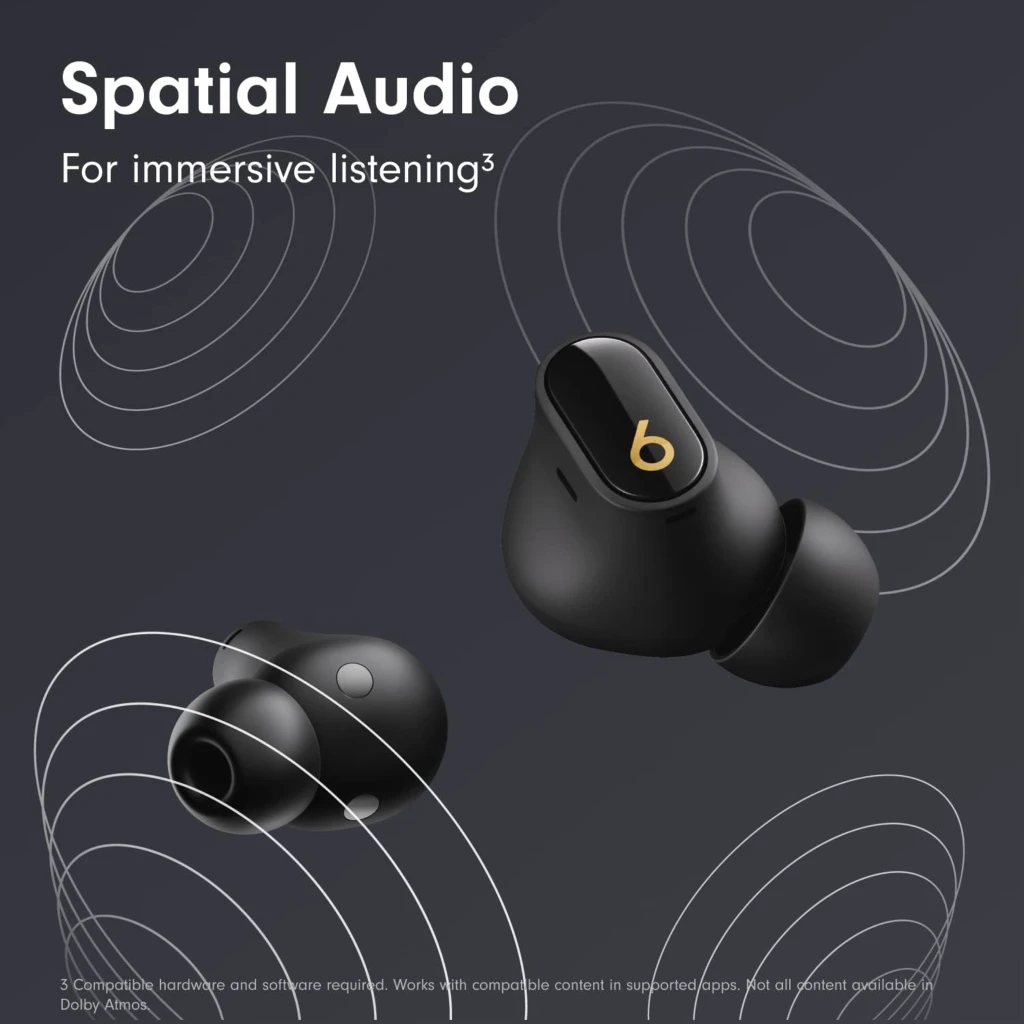 Imagen 6 de Audífonos Apple Beats Studio Buds+ Inalámbricos con Cancelación Ruido Negro/Oro