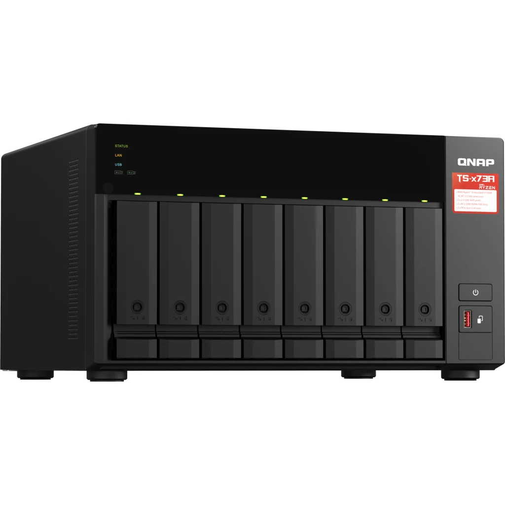 Imagen 3 de NAS QNAP TS-873A-8G AMD Ryzen V1500B 8 Bahías RAM 8GB LAN USB RAID 