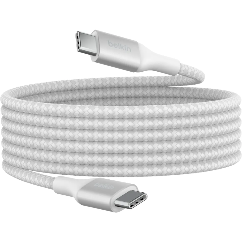 Imagen 4 de Cable USB-C a USB-C 240W de 2.0 Mt trenzado Belkin blanco