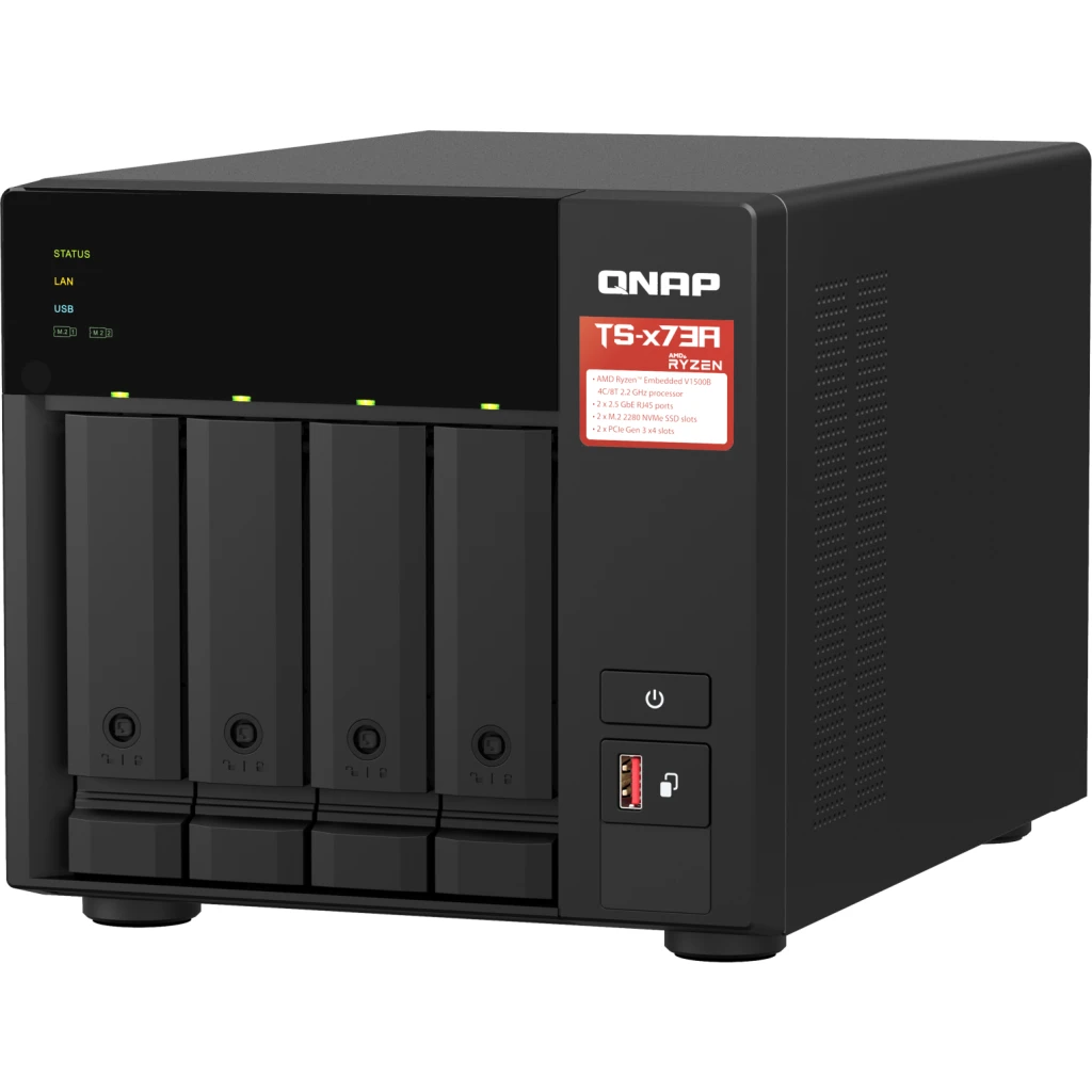 Imagen 3 de NAS QNAP TS-473A, 4 Bahias AMD Ryzen V1000 RAM 8GB iSCSI IP-SAN