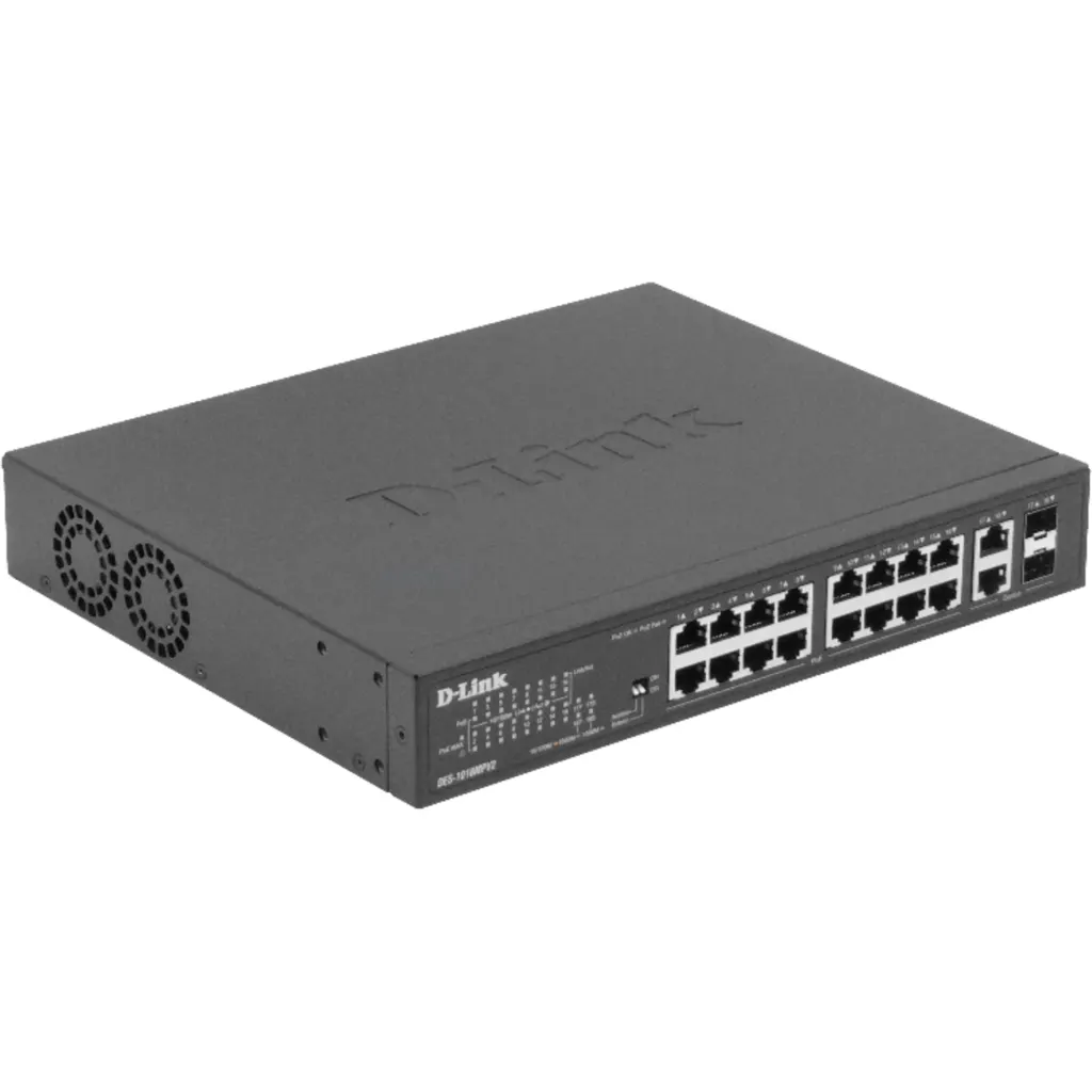 Imagen 1 de DES-1018MPV2 16 x 10/100 Mbps PoE + 2 x 10/100/100