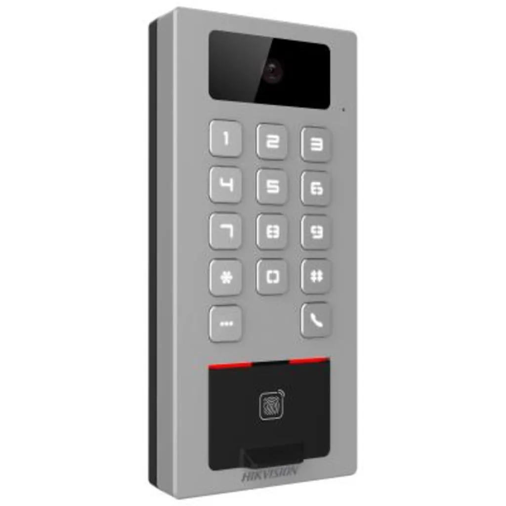 Imagen 1 de Control de Acceso Videoportero Hikvision IP65 IK09 Huella Tarjeta PIN Cam 2MP
