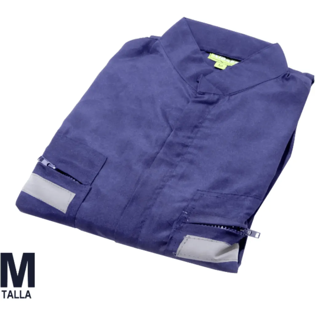 Imagen 1 de M Azul 44/46 Alt-172cm Overol Poplin Cintas-Reflectantes Poliester