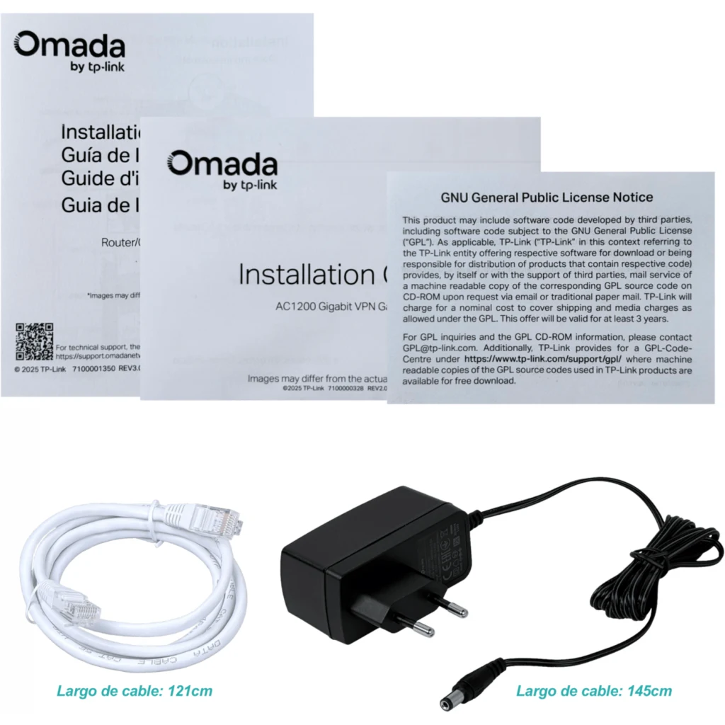 Imagen 4 de ER605W. Router Gateway Omada Tp-Link AC1350 3 puertos WAN 2 Puertos LAN Wifi incluido.