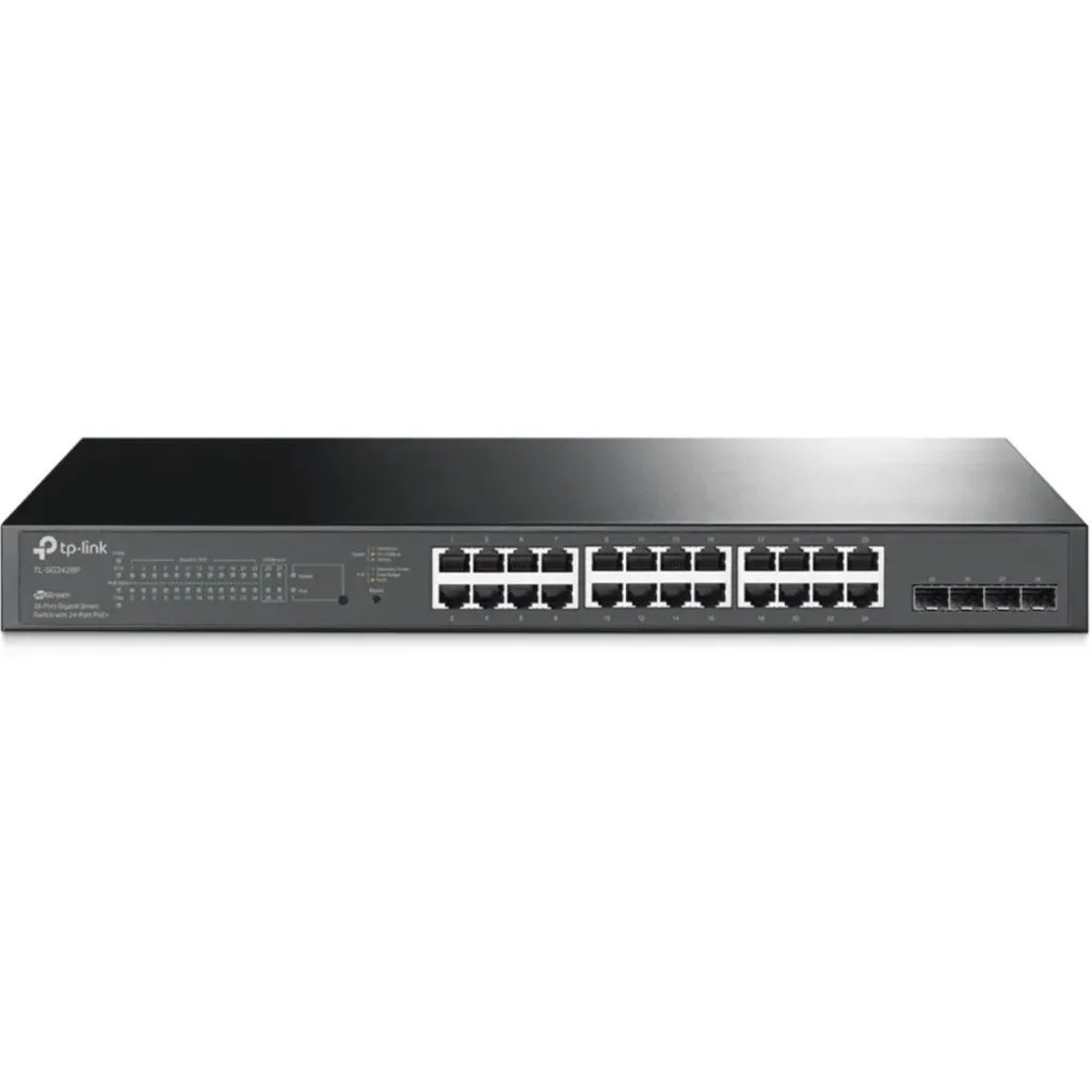 Switch TP-link TL-SG2428P JetStream 24 Puertos Gigabit (PoE+) 4x SFP Montaj Rack