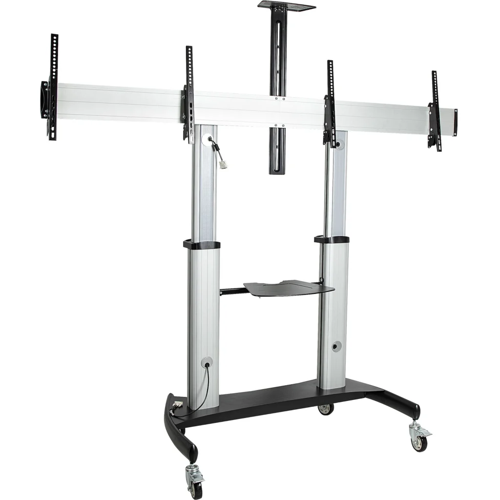 Imagen 2 de Soporte Pedestal c/Ruedas para TV Dual 37" A 60" hasta 50Kg VESA 600*400