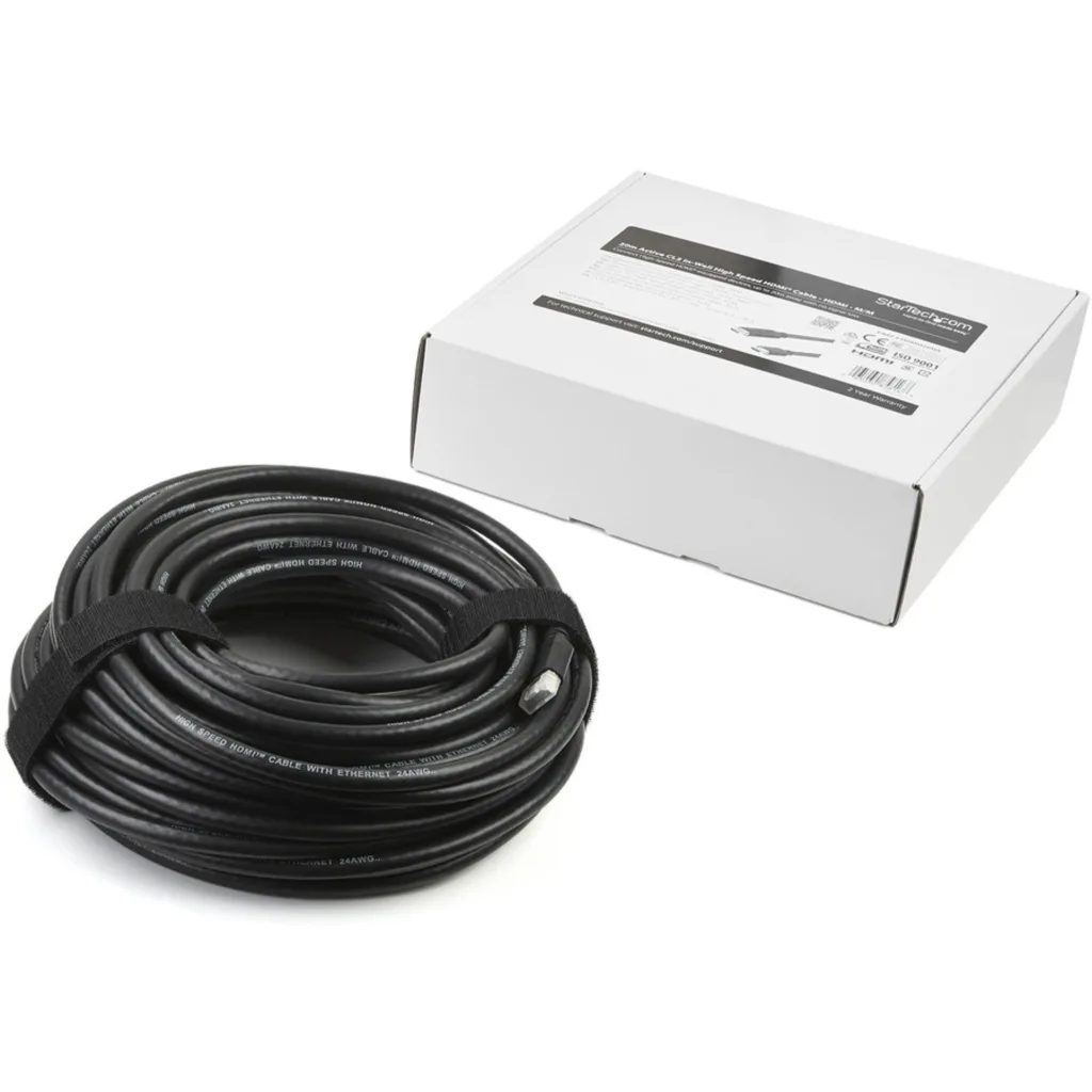 Imagen 2 de Cable HDMI M/M Alta Velocidad activo 20Mt CL2 28AWG UltraHD 4Kx2K Instalac Pared