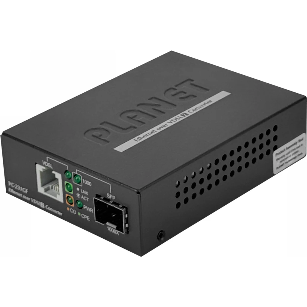 Imagen 3 de PLANET 1-SFP-1000 1-RJ11 Fibra Sobre VDSL2 1,4km CO/CPE 4-DIP inc-5V