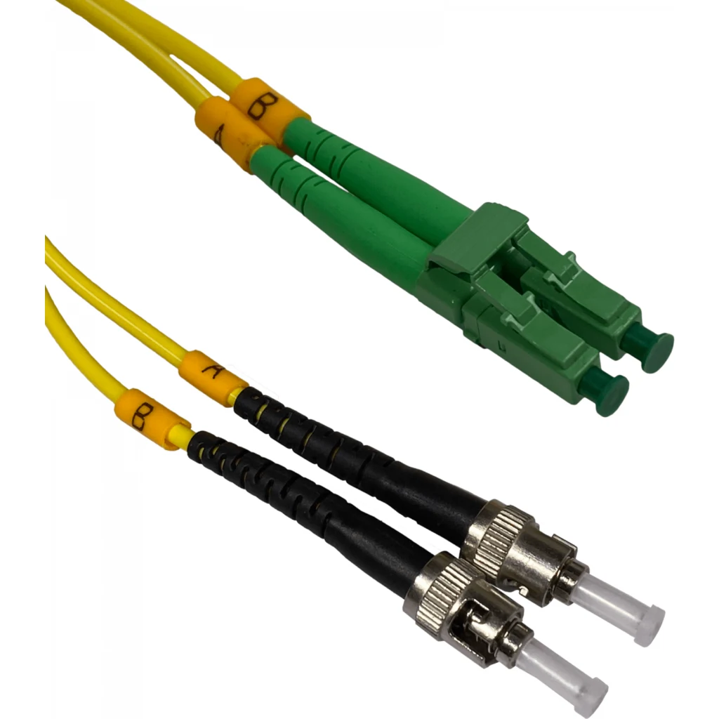 Imagen 2 de 1mt SM LC/APC-ST/UPC MonoModo SM Duplex Jumper Cable Fibra 3.0mm 9/125
