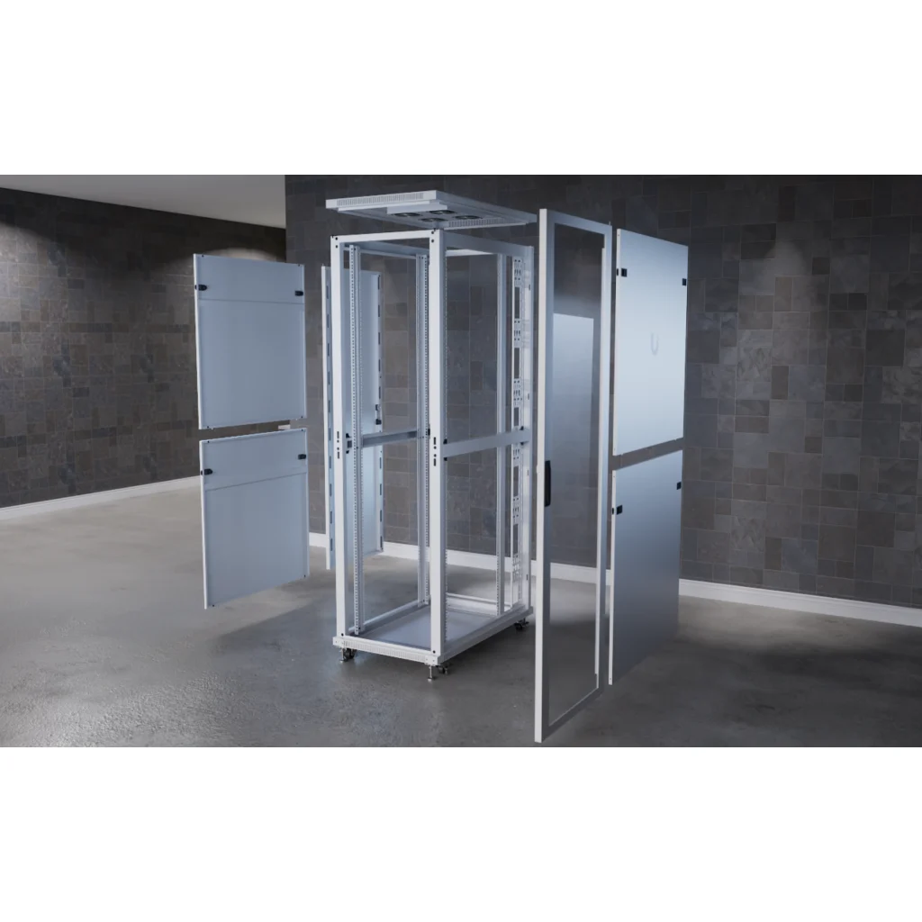 Imagen 14 de UniFi Gabinete rack 42U piso, ensamblado con ventiladores incorporados, paneles removibles y ruedas con cerradura,