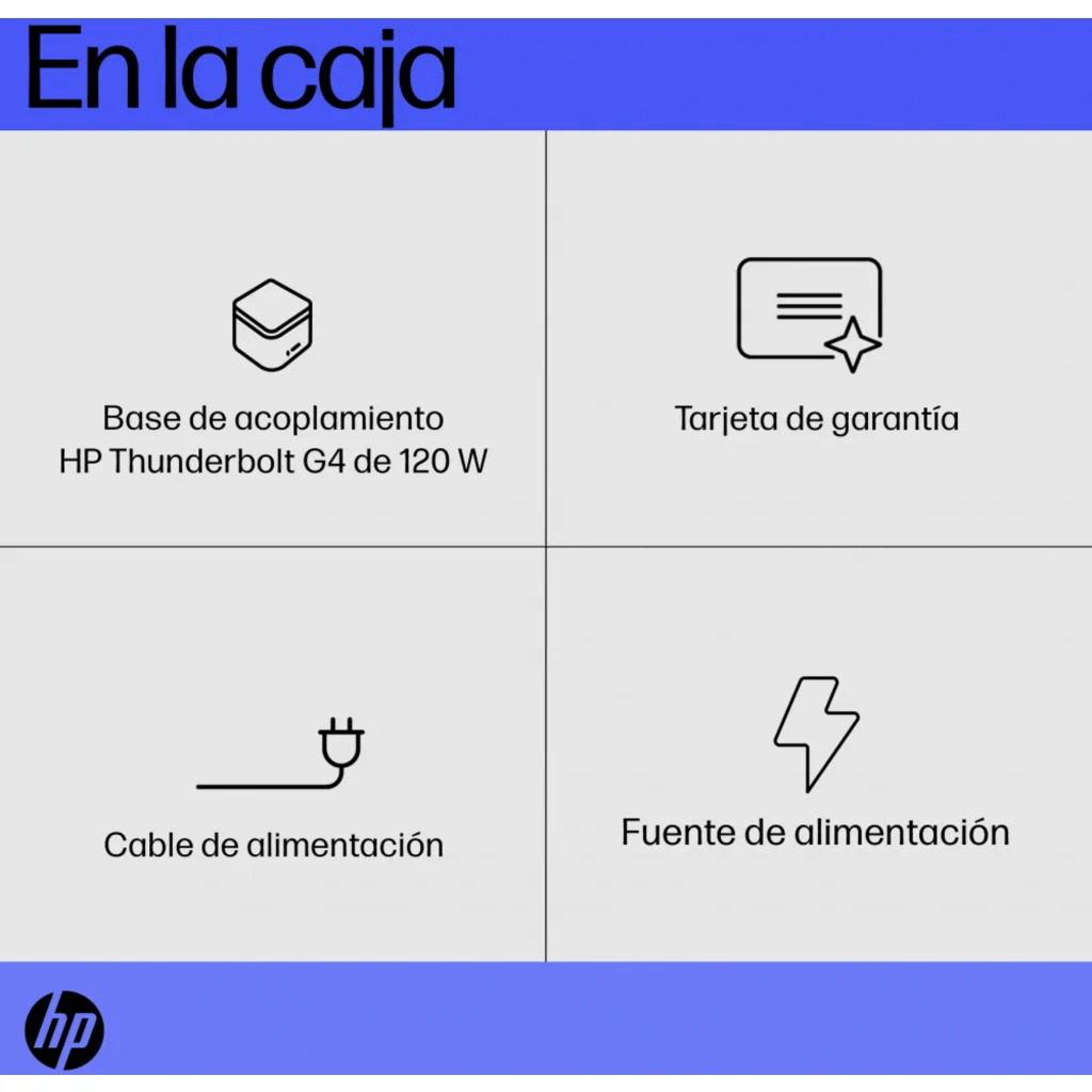 Imagen 9 de Docking Base de acoplamiento HP Thunderbolt de 120 W G4