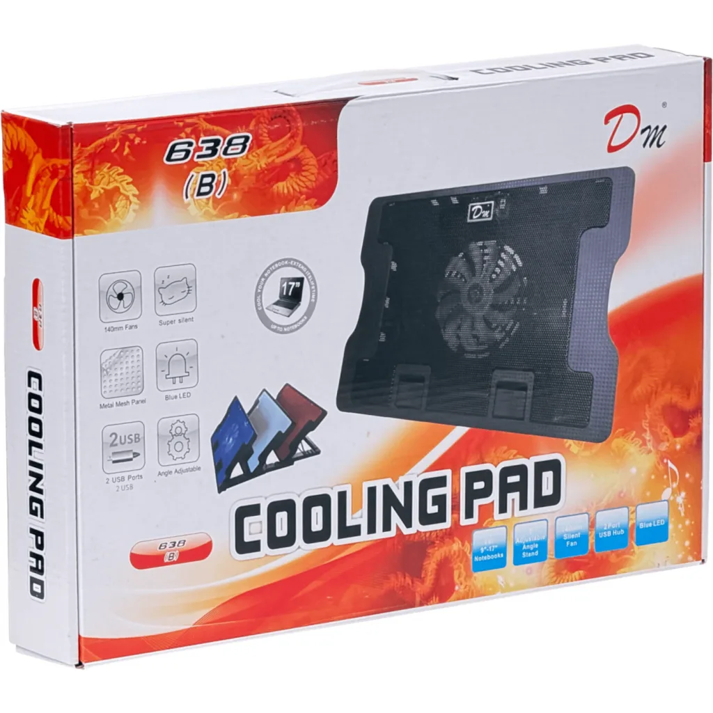 Imagen 6 de Soporte ajustable con ventilador Negro para Portatil 9-17Pulg 2-USB