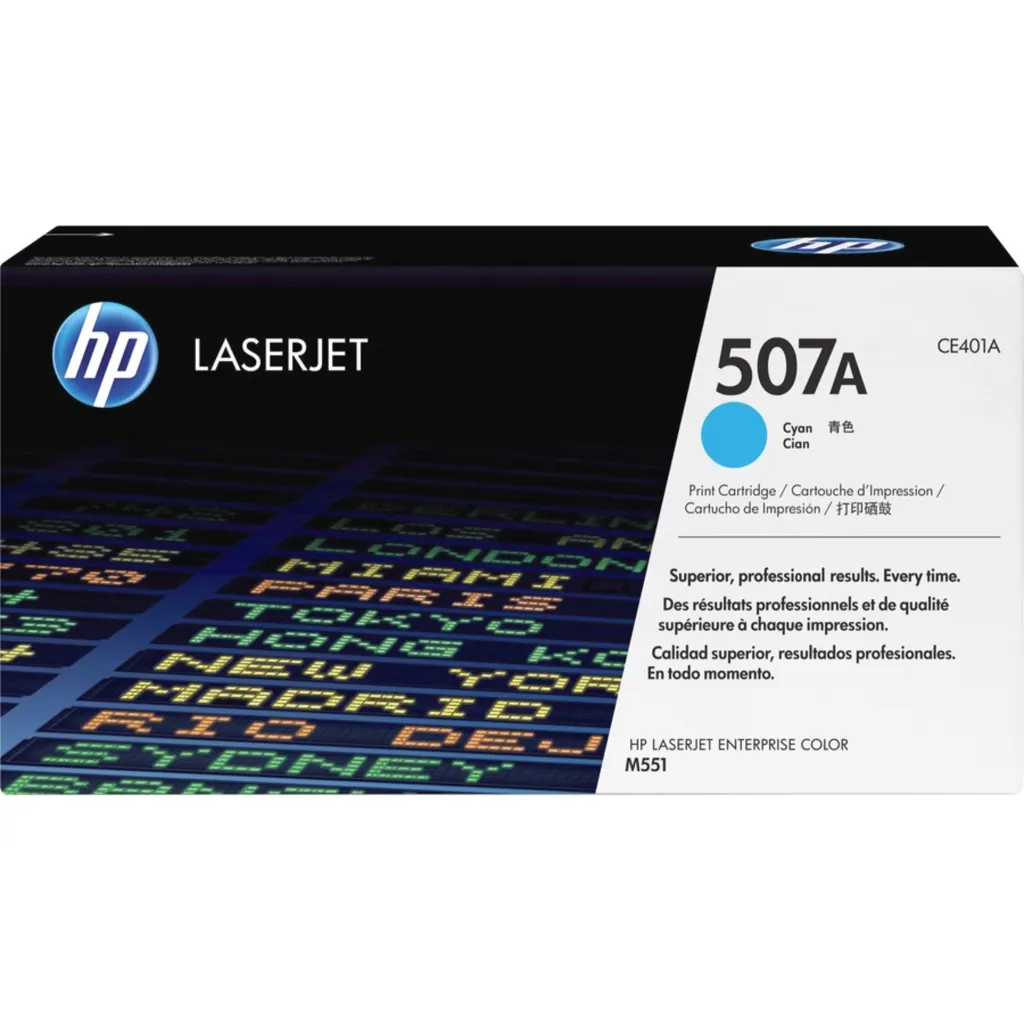 Toner HP 507A Cyan para Imp LaserJet M551N/M551DN/551XH/M575/M575C, 6000 Páginas