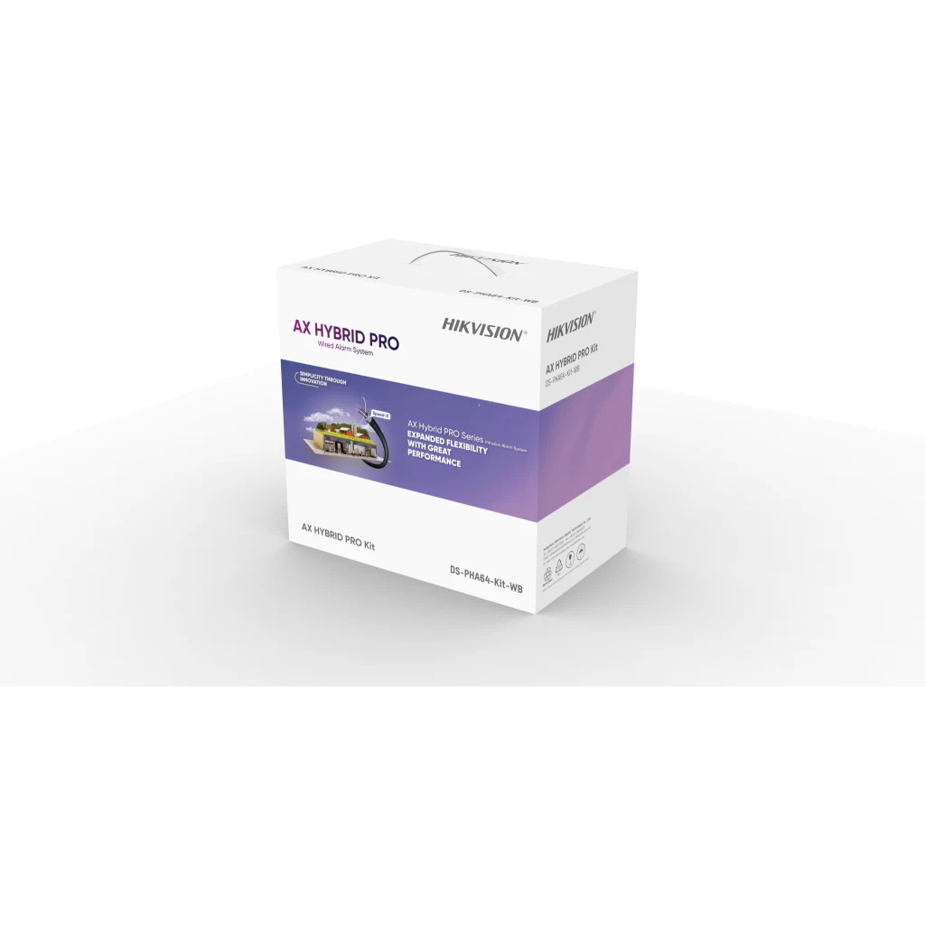 Imagen 0 de Kit Alarma Axpro Hibrido Hikvision 64 zonas. Incluye: - 1 Central