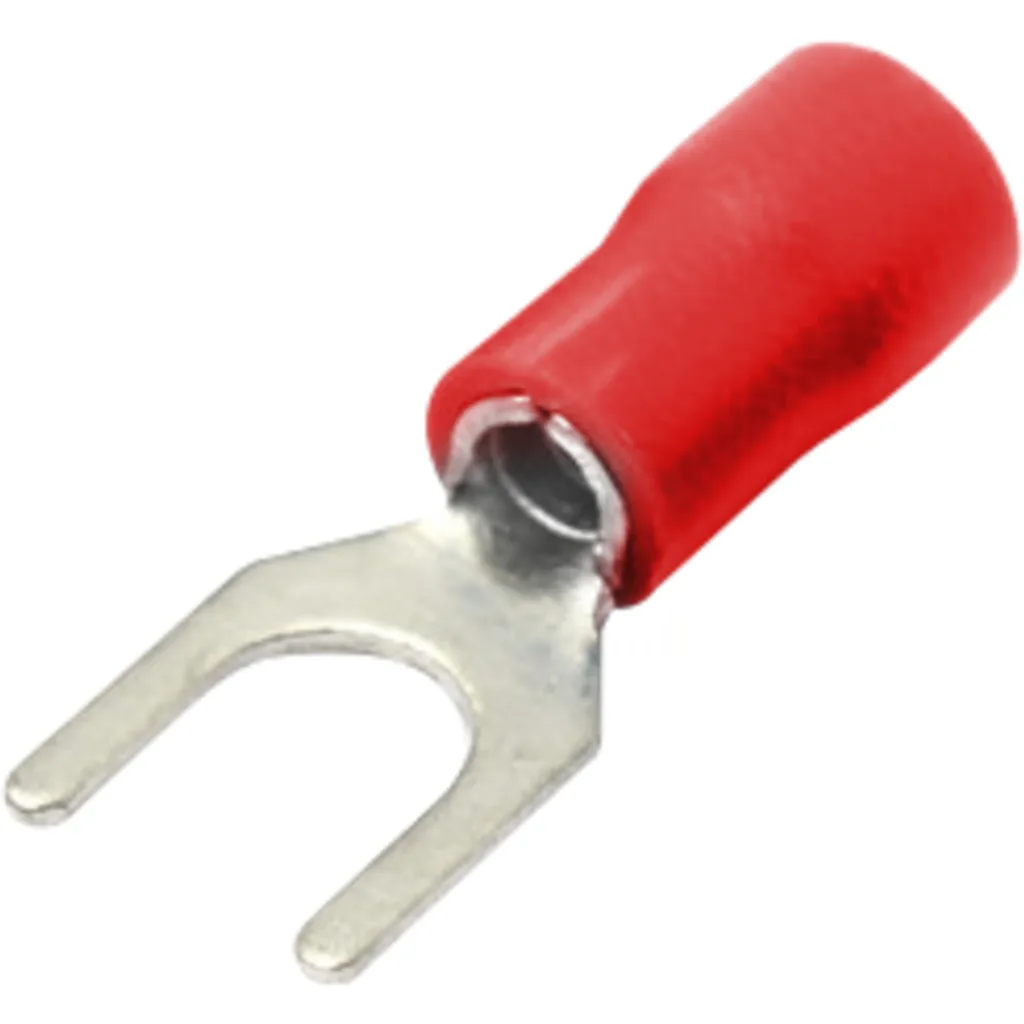 Horquilla-5,3mm 0,5-1,5mm2 100-un Conector Rojo Aislado PVC SV1.25-5