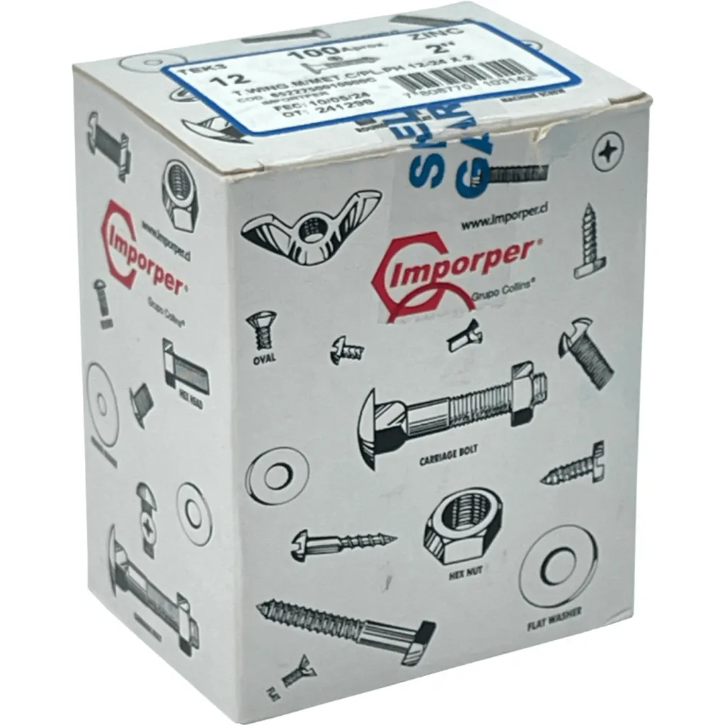 Imagen 1 de Autoperforante Tornillo Winger 100u 12-24x2-pulg Largo45mm 652225001