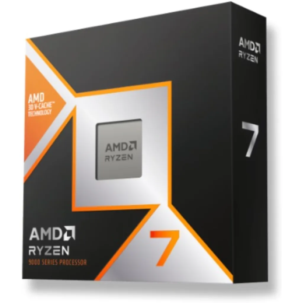 CPU AMD Ryzen 7 9800X3D 4.7-5.2GHz Turbo L3 96MB 8 Núcleos Skt AM5 Sin Grf FAN