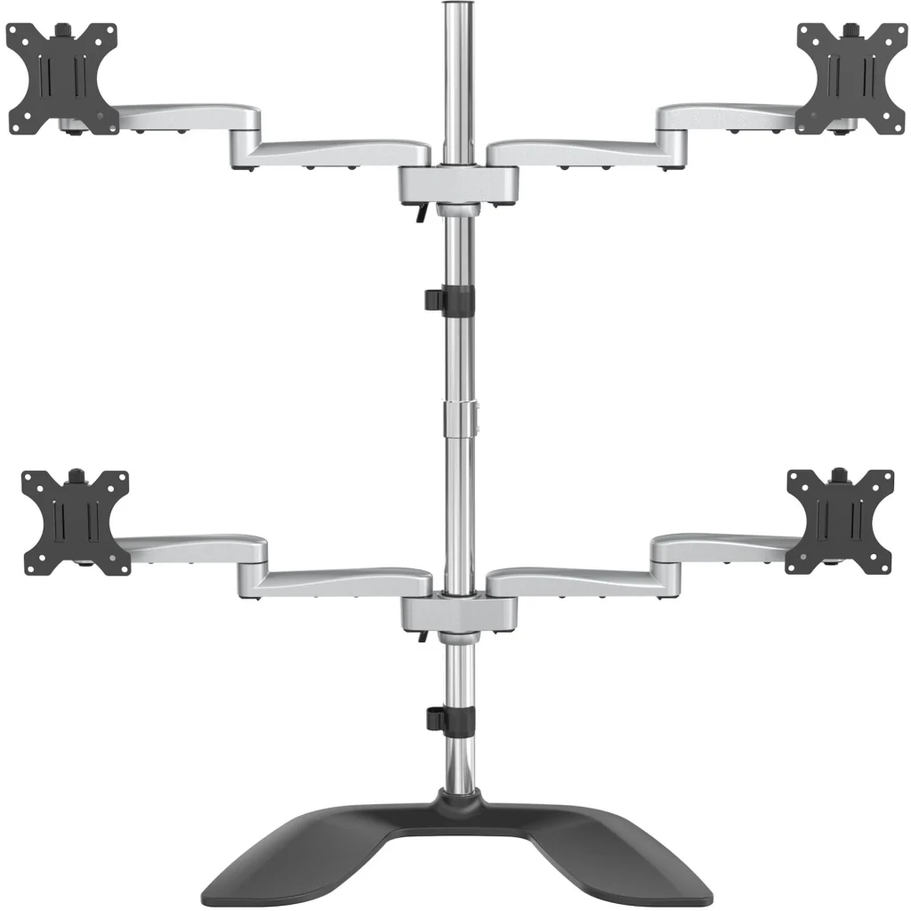 Base con Brazos para 4 Monitores hasta 32" 8Kg Articulado Acero/Alumino