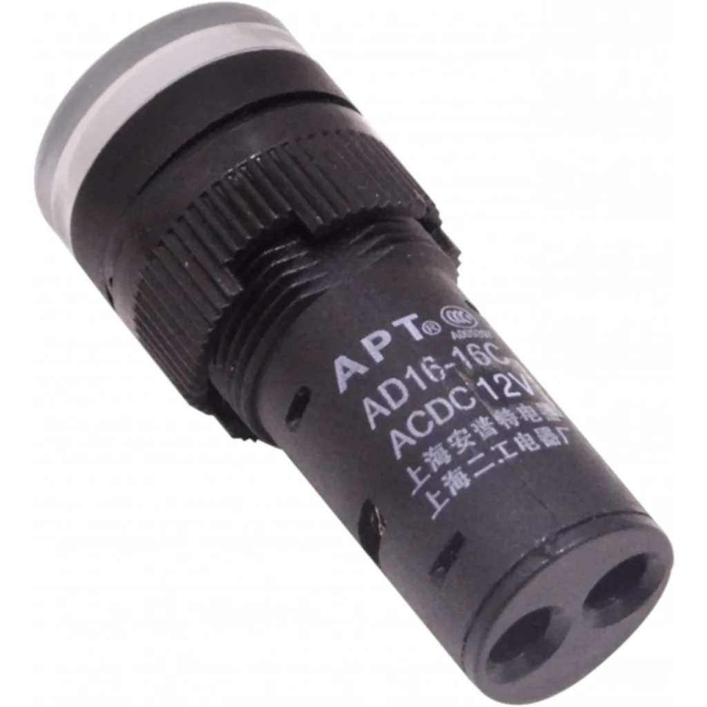 Blanco Luz Piloto LED 12VDC/AC 15mm-diametro 19mm-cabeza 45mm-altura