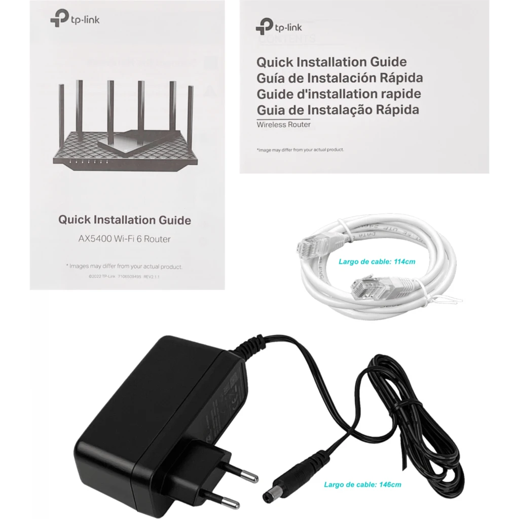 Imagen 4 de TP-LINK AX5400 4-LAN 1-WAN 5GHz+2,4GHz 4804+574mbps 6-antena USB WiFi6