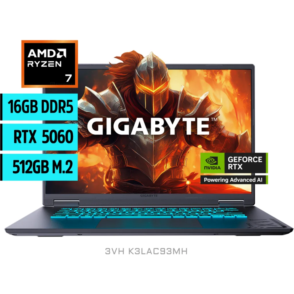 Notebook Gigabyte Amd Ryzen Ai 7 260 Ram32Gb Ssd1Tb Rtx 5060