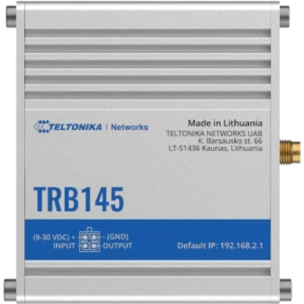 Teltonika TRB145 Gateway Celular Industrial Teltonika TRB145 4G/LTE (Cat 1), 3G, 2G con interfaz RS485 DI/DO
